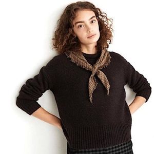 Madewell Fulton roll neck sweater, raisin color, size large